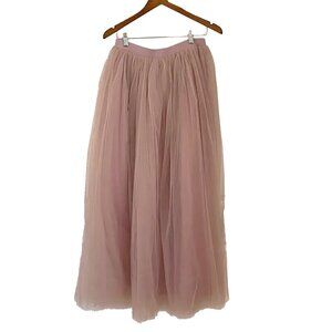 Dusty Pink Long Tutu Party Evening Tulle Skirt XXL